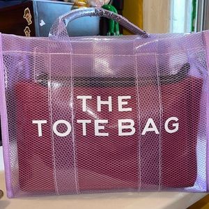 Purple tote bag with insert